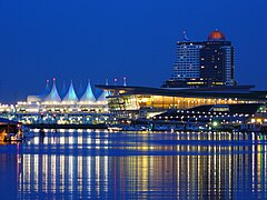 Crepuscle nàutic a Vancouver, a la Colúmbia Britànica (Canadà)