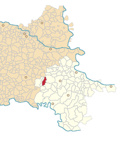 Location of Vođinci - kupusari
