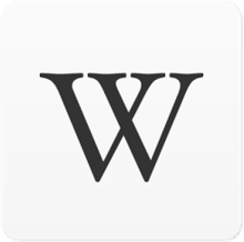 Logo mobilní aplikace Wikipedia.png