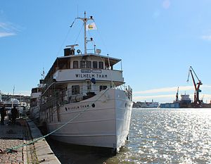 M/S Wilhelm Tham vid Packhuskajen i Göteborg i maj 2012.