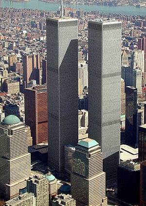 World Trade Center aerial view March 2001