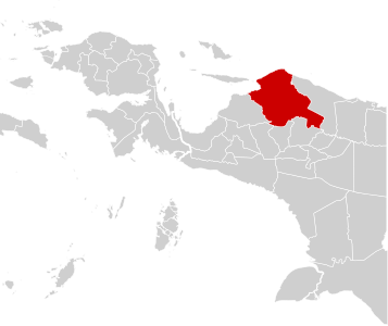 Peta Lokasi Kabupaten Mamberamo Raya di pulau Papua