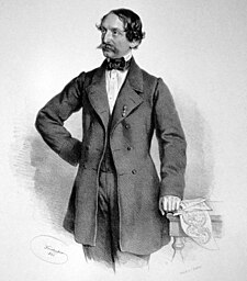 Adolf Pollak von Rudin (litografie Josefa Kriehubera, 1860)