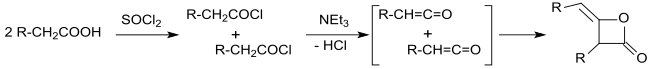 Synthese von Alkylketendimeren (AKD)