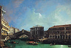 Il ponte di Rialto da nord, Canaletto, 1725