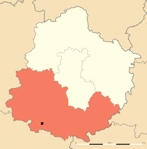 Arrondissement La Flèche na mapě departementu Sarthe