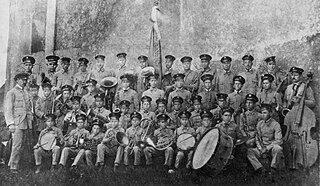 Banda Escolar do Troviscal, Official photo taken in 1915, conducted by José de Oliveira Pinto de Sousa