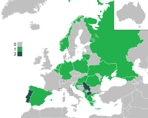 Цветная карта стран Европы