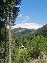 Blick von Südwesten über den Talschluss des Utschgrabens auf Dürreck/Hochanger.