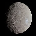 Ceres, the only dwarf planet in the asteroid belt imaged by Dawn