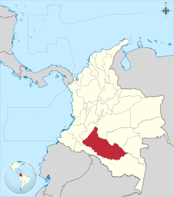 Location of departamento ng Caquetá