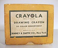 Crayola Nr 52 boksen 1939-1944