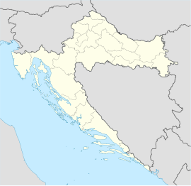 Poloha mesta na mape Chorvátska