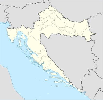 Carte des chef-lieux des comitats croates