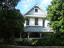 John and Elizabeth Shaw Sundy House, built in 1902, is listed in the U.S. Register of Historic Places. Delray Beach FL Sundy House02.jpg