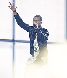 Riskykidd performing at the Eurovision Song Contest 2014.