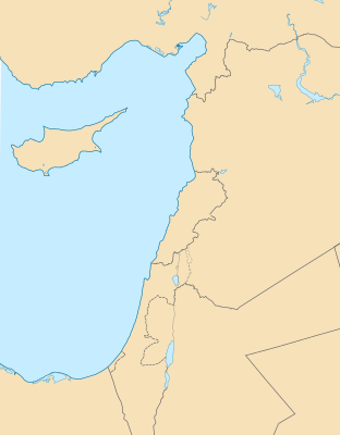 Location map Mediterranean Sea East Coast