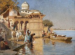 Along the Ghats of Mathura., 1883