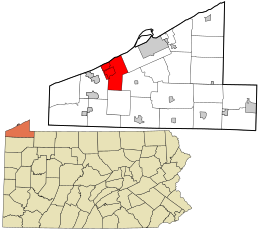 Location in Erie County and the U.S. state of Pennsylvania