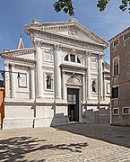 Fachada de la Ilesia de San Francesco della Vigna, Venecia, de Palladio (1564).