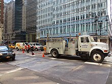 Fiber-optic cable being pulled underneath the streets of New York City Fiber-Optic Installation in New York City.jpg