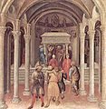 Michoro mitatu pamoja huko Bari, Italia, mchoro wa Gentile da Fabriano, mwaka 1425 hivi.