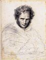 Anne Louis Girodet-Trioson: Autoportrait (Contre-épreuve retouchée au crayon noir et à l’estompe) (o. J.)