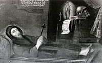 Portret van de overleden franciscaan Gregorius Simpernel (1649)
