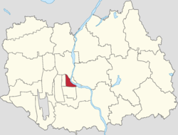 Location of Guangming Subdistrict within Shunyi District