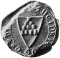 Heinrich III. der Jüngere, 1279, Rundsiegel, Schild mit Zehnberg[6]