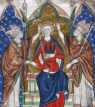 Manuscript picture of Henry III's coronation