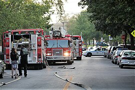 Scène d'incendie dans le quartier Rosemont-La Petite-Patrie