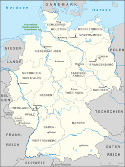 Map showing the location of Hamburg Wadden Sea National Park