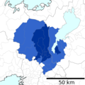 Карта на столичния район на Киото към 2015 г.