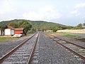 Vías en la estación de ferrocarril Tlajomulco, futura terminal de la línea.