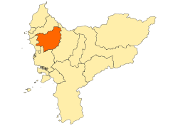 万那县在西加里曼丹省的位置