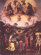 Lorenzo Costa, Crowning of the Virgin and saints, 1501