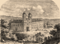Rytina kláštora v roku 1860