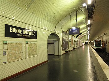 Tunnelbanestationen Bonne-Nouvelle.