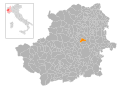 Collocatio finium municipii in Provincia Taurinensi.