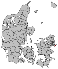 Lage von Dragør Kommune in Dänemark