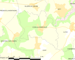Kart over Cons-la-Grandville