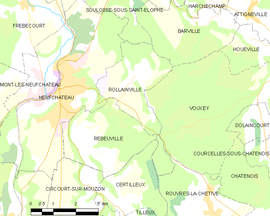 Mapa obce Rollainville