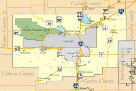 Kaart van Comanche County