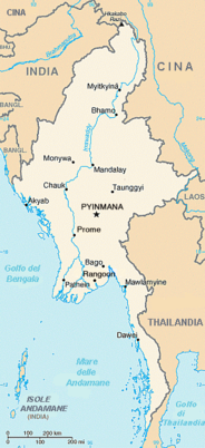 Birmania - Mappa