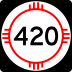 State Road 420 marker