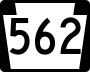Pennsylvania Route 562 marker