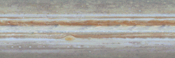 This looping animation shows the movement of Jupiter's counter-rotating cloud bands. In this image, the planet's exterior is mapped onto a cylindrical projection