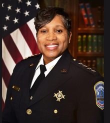 Pamela A. Smith, the first Black woman to be appointed chief of the United States Park Police and the Metropolitan Police Department of the District of Columbia Pamela A. Smith 2023.webp