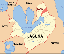 Mapa ning Laguna ampong Famy ilage